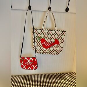 ❤️🎄BRIGHTON Love Dove TOTE & POUCH!! SO CUTE! NWT Holiday🎄Christmas